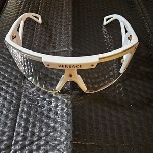 AUTHENTIC VERSACE SHIELD WHITE SUNGLASSES